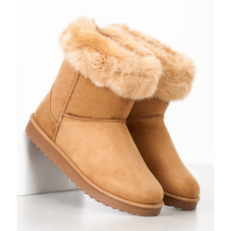 Sport Varm Mukluki med päls brun 1