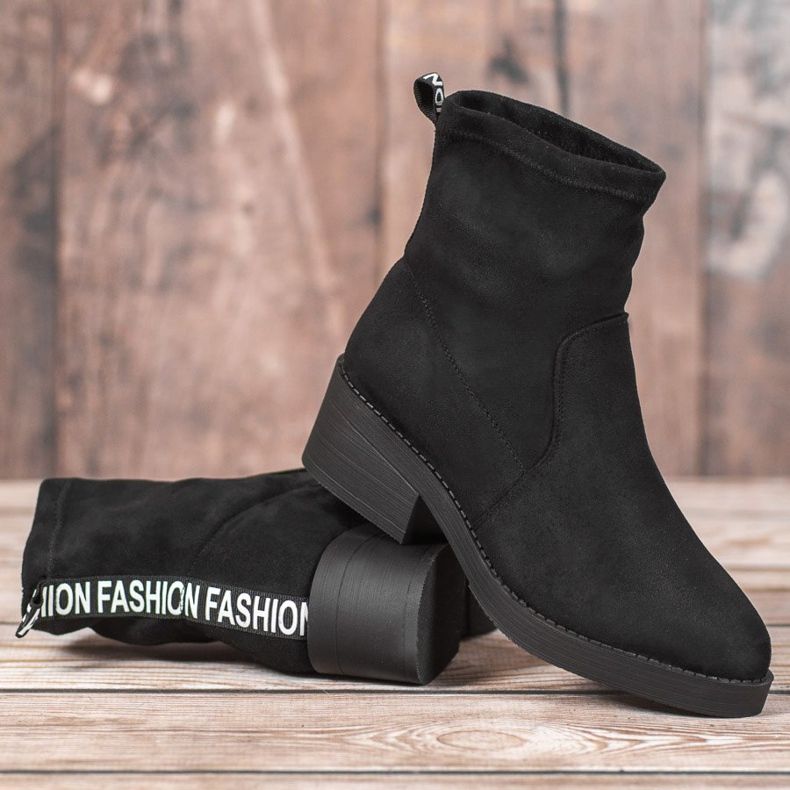 SHELOVET Mode slip-on stövlar svart 1