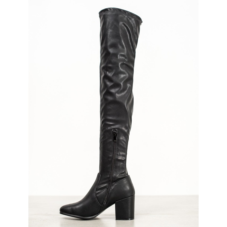 SHELOVET Over-the-knee stövlar av ekoläder svart 1