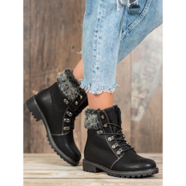 SHELOVET Knutna fällare med päls svart 1