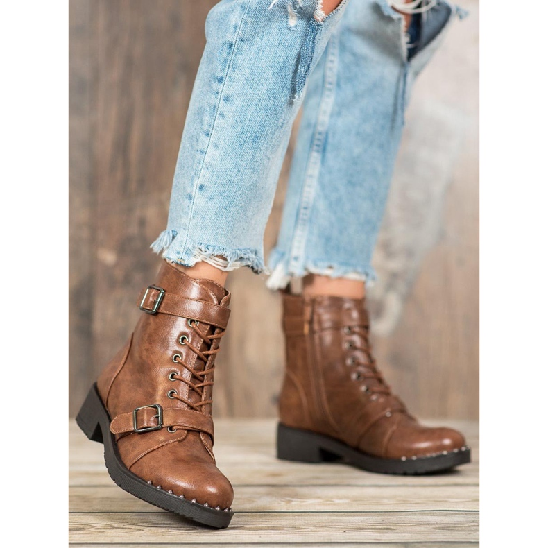 Cm Paris Snörskor med spänne brun 2