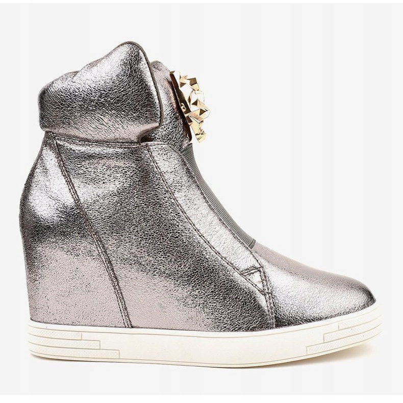 Silverskor på jaguar KLS-105-4 kilklack grå 2