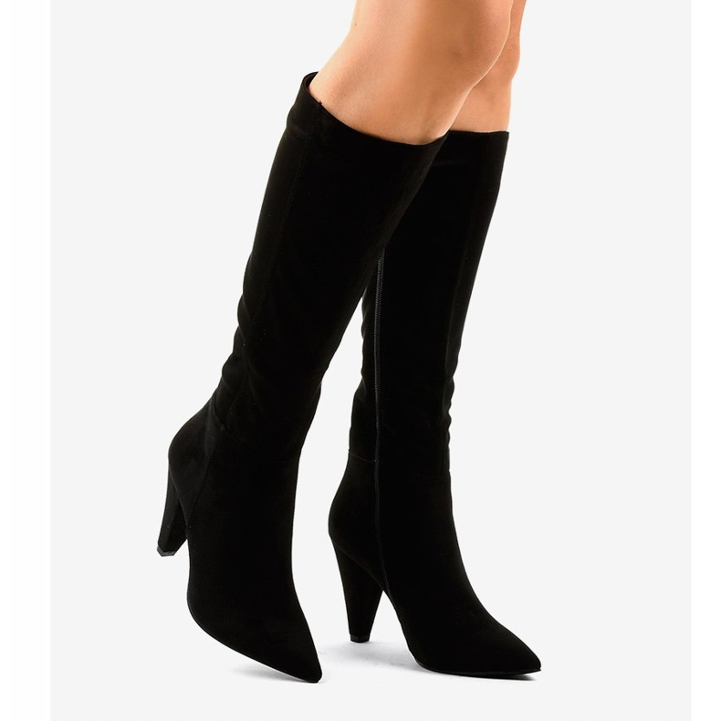 Svarta mockaskor för kvinnor på stolpen 8677 2