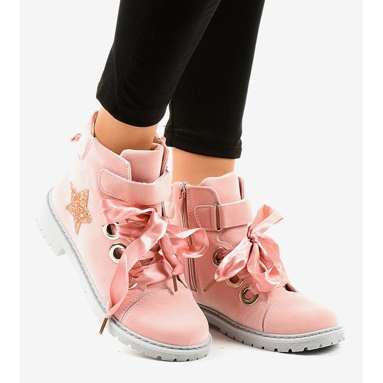 BM Rosa vandringsskor med en stjärna TL51-4 1