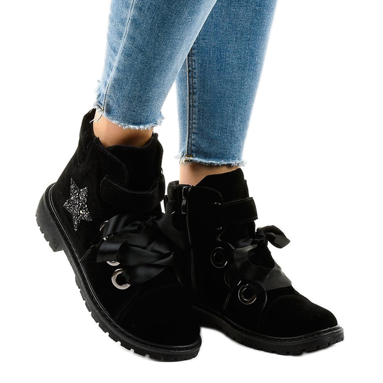 Svarta vandringsskor med en stjärna TL51-1 2