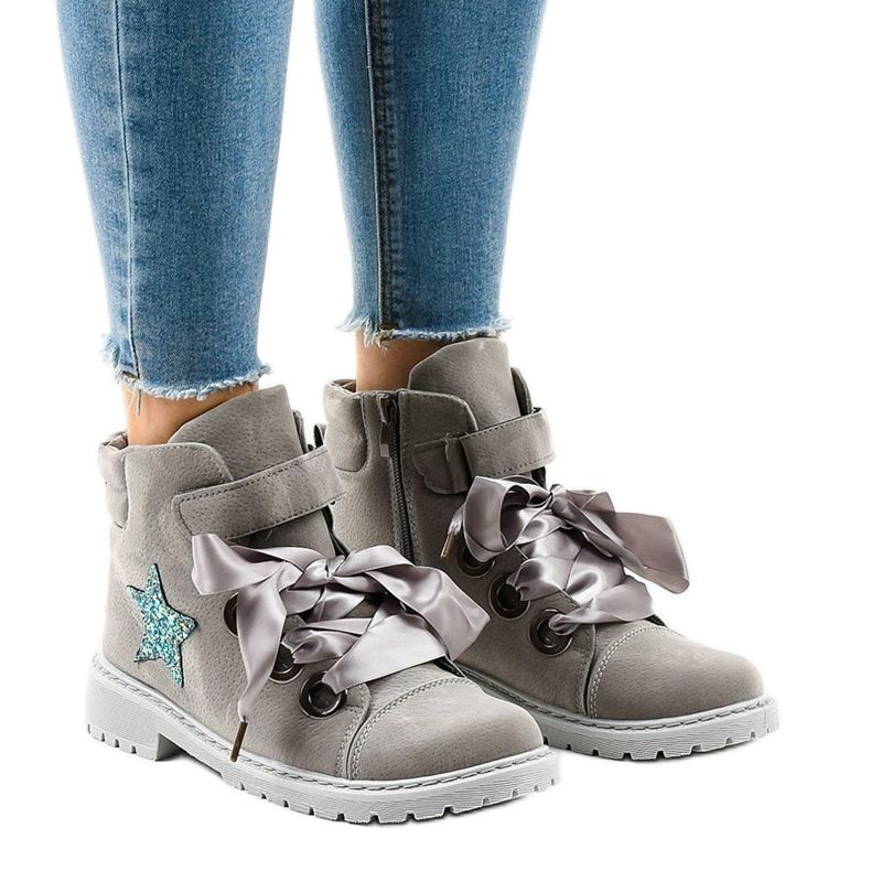 Grå vandringsskor med en stjärna TL51-3 1