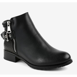 Svarta platta Jodhpur -stövlar KA525SL 1