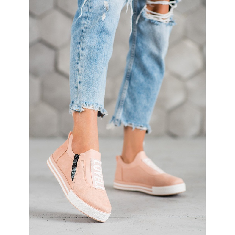 SHELOVET Fashion Slip-On Sneakers rosa 2