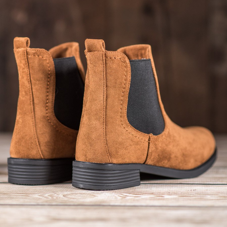 Ideal Shoes Casual Chelsea -stövlar brun 1