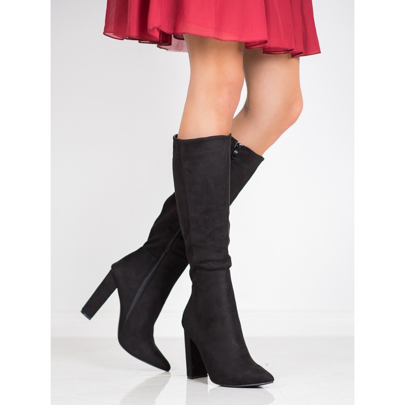 Seastar Sexiga stövlar i mocka svart 1