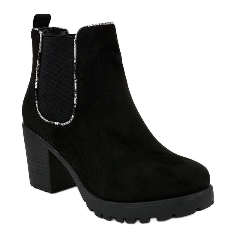 Svarta stövlar på stolpen med en elastisk M10-7 1