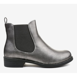 Gråa platta stövletter 7513-PA 2