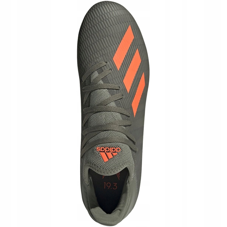 Adidas X 19.3 Fg M EF8365 fotbollsskor grön grå 1