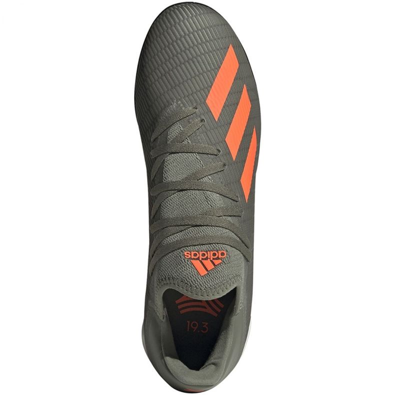 Adidas X 19.3 Tf M EF8366 fotbollsskor grön grå 1