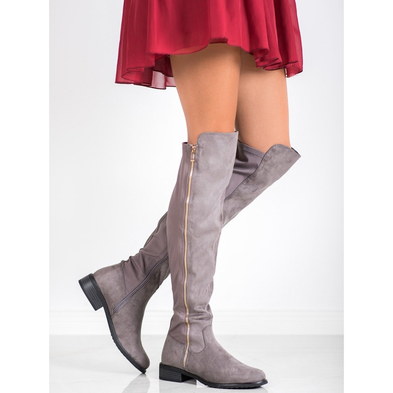 Seastar Grå stövlar med dragkedja 1