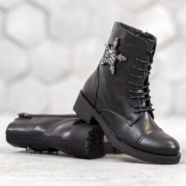 SHELOVET Klassiska arbetare med kristaller svart 1