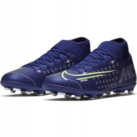 Nike Mercurial Superfly 7 Club Mds FG / MG Jr BQ5418 401 fotbollsskor marinblå blå 1