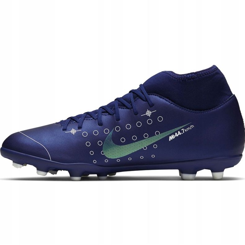 Nike Mercurial Superfly 7 Club Mds FG / MG Jr BQ5418 401 fotbollsskor marinblå blå 2
