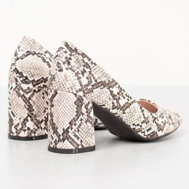 Seastar Snake Print Pumps vit 2