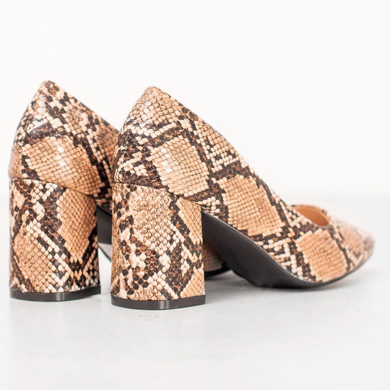 Seastar Snake Print Pumps brun 1