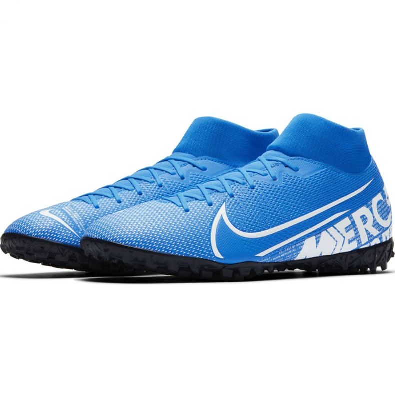 Nike Mercurial Superfly 7 Academy M Tf AT7978 414 fotbollsskor mångfärgad blå 2