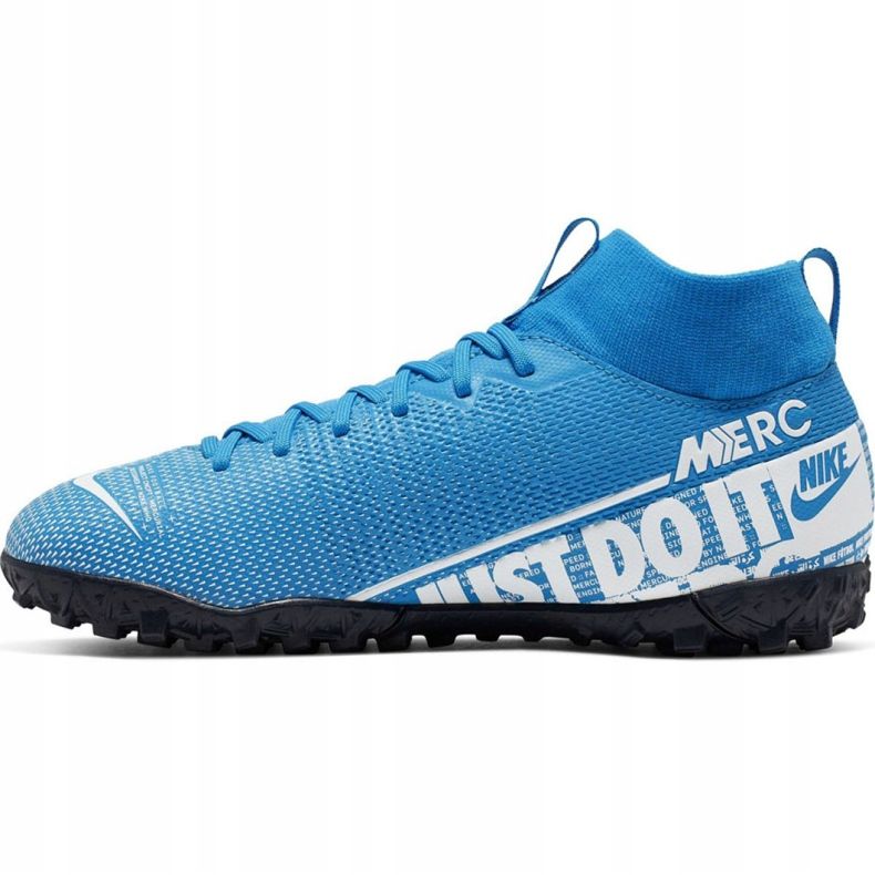 Nike Mercurial Superfly 7 Academy Tf Jr AT8143 414 fotbollsskor mångfärgad blå 1