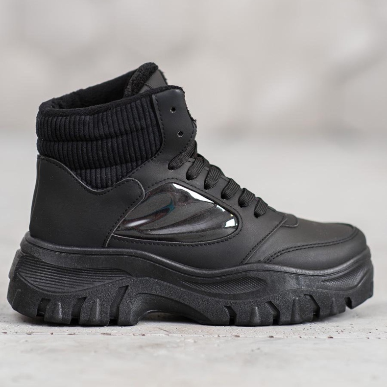 SHELOVET Mode snörskor svart 1