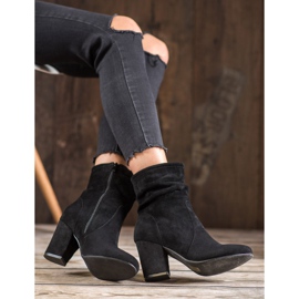 SHELOVET Stövlar i hög mocka svart 2