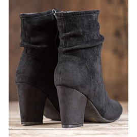 SHELOVET Stövlar i hög mocka svart 1