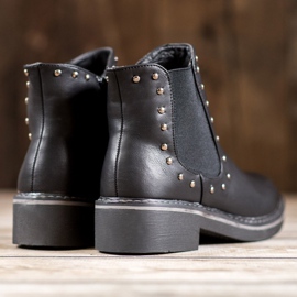 SHELOVET Stövlar med strass svart 1