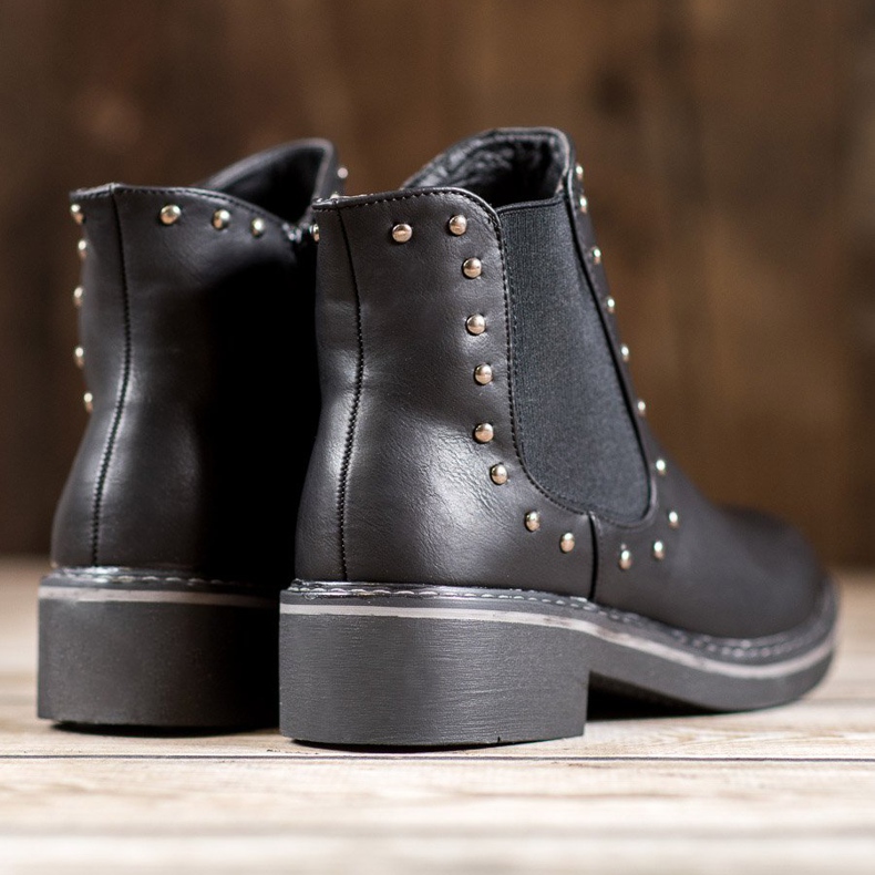 SHELOVET Stövlar med strass svart 1