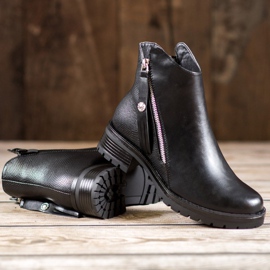 Super Me Svarta stövlar på en dragkedja 1