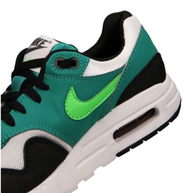 Nike Air Max 1 Gs Jr 807602-111 skor svart mångfärgad grön 1
