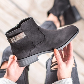 SHELOVET Stövlar med dekorativt bälte svart 1