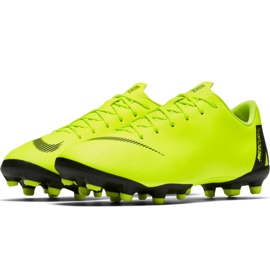Nike Mercurial Vapor 12 Academy Mg Jr AH7347 701 fotbollsskor mångfärgad gul 2