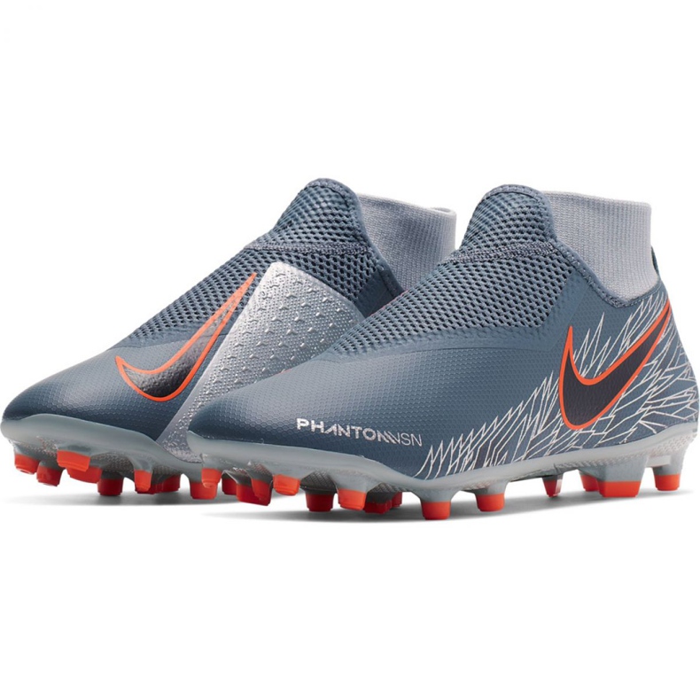 Nike Phantom Vsn Academy Df FG / MG M AO3258 408 fotbollsskor mångfärgad grå 2