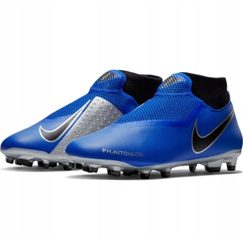 Nike Phantom Vsn Academy Df FG / MG M AO3258 400 fotbollsskor mångfärgad blå 2