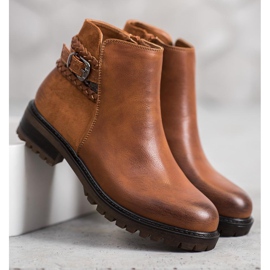 Erynn Lågarbetare med dekorativt bälte brun 1