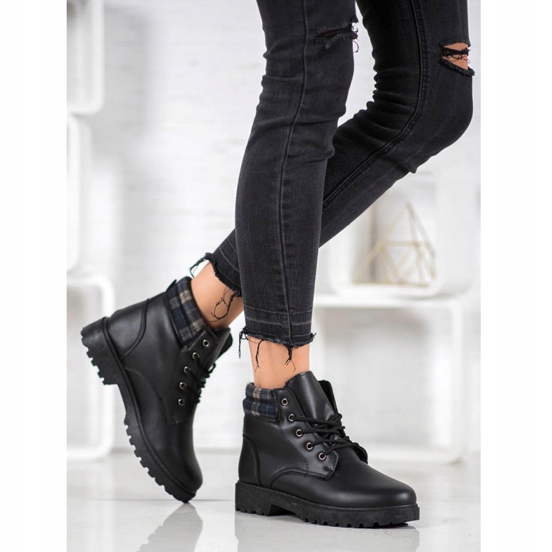 SHELOVET Bekväma fällare på plattformen svart 2