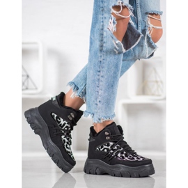 SHELOVET Sneakers i leopardmönster svart 1