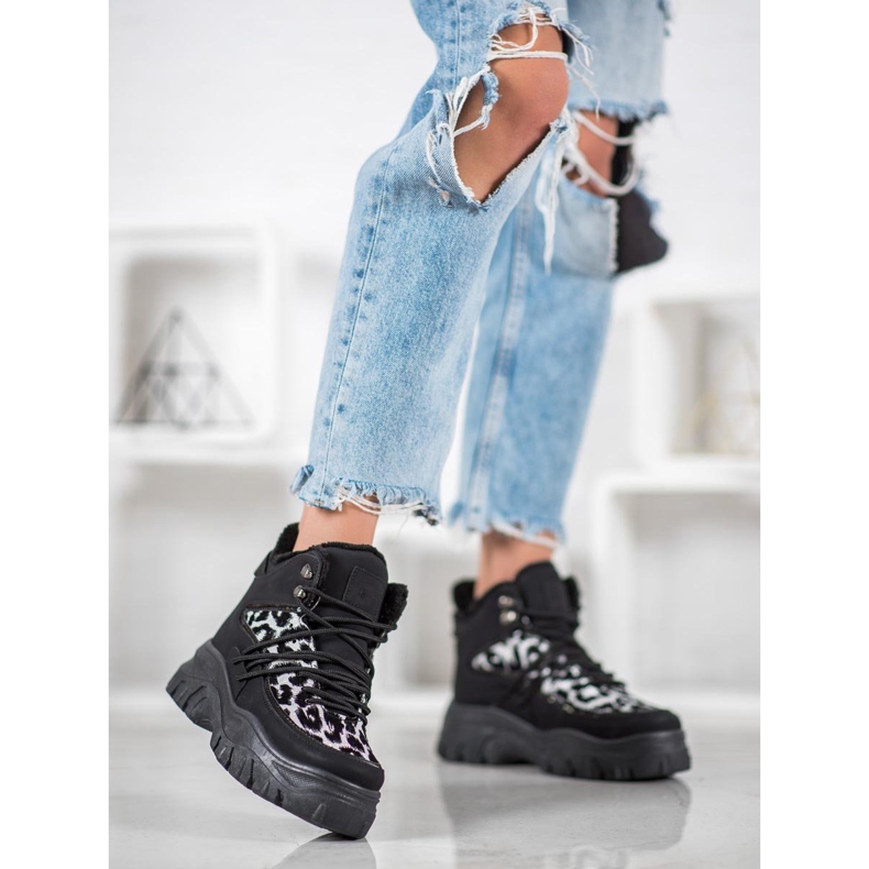 SHELOVET Sneakers i leopardmönster svart 2
