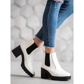 Weide Mode Chelsea stövlar vit 1