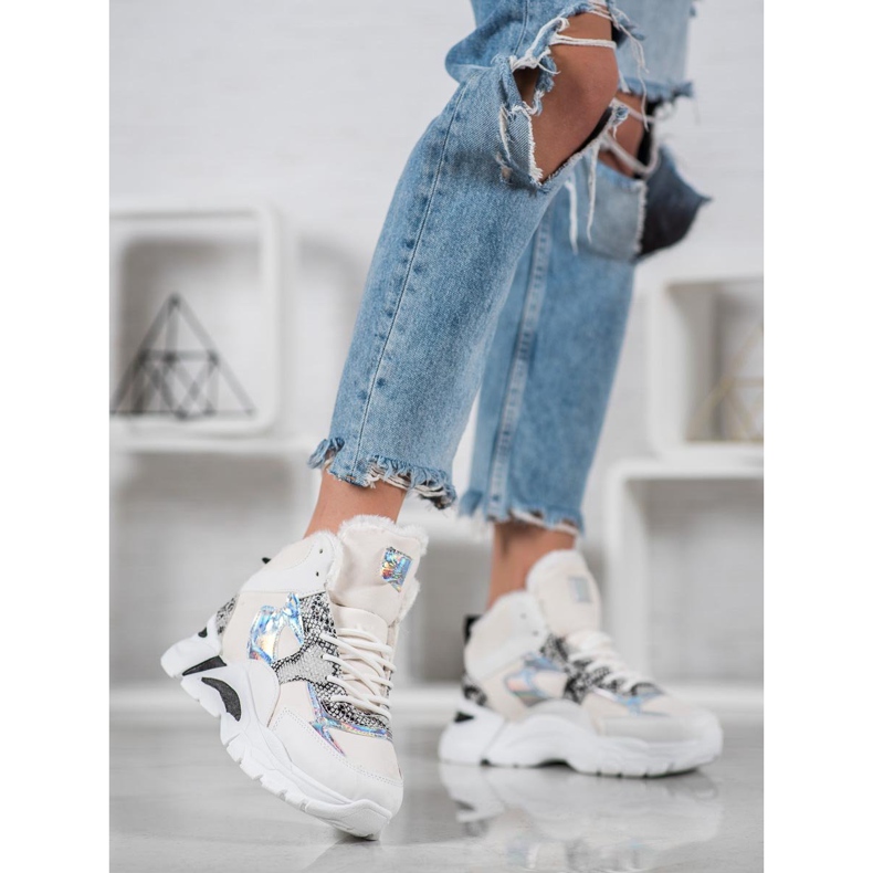 Bella Paris Sneakers med Holo -effekt vit mångfärgad 1