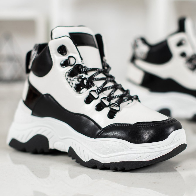 Bella Paris Mode snörskor vit svart 1