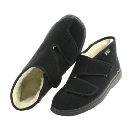 Dr.Orto Befado varma herrtofflor med kardborreband, pu 986M011, svart 5