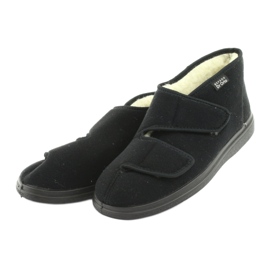 Dr.Orto Befado varma herrtofflor med kardborreband, pu 986M011, svart 3