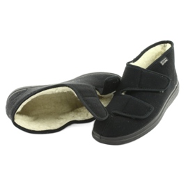 Dr.Orto Befado varma herrtofflor med kardborreband, pu 986M011, svart 4