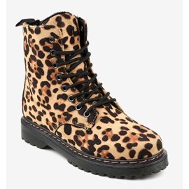 Pantherisolerade stövlar DJH01-18 brun 1