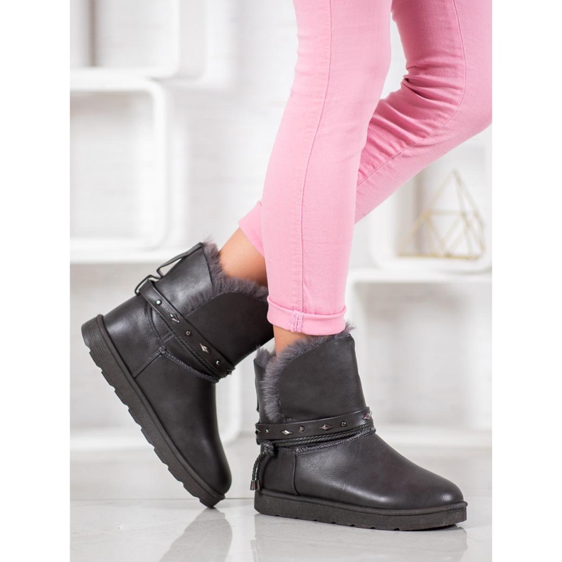 SHELOVET Mukluki med ekoläder grå 2