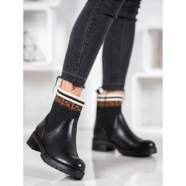 Gogo Eko läder slip-on stövlar svart 2